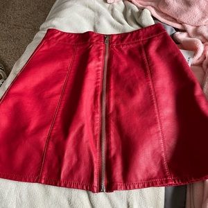 NWT Forever 21 Red Leather Skirt